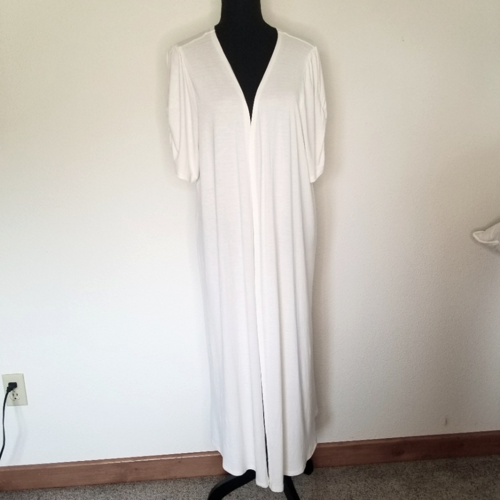 Torrid Duster Cardigan Fit n Flare Plus size short sleeve Open Front TINY FLAW